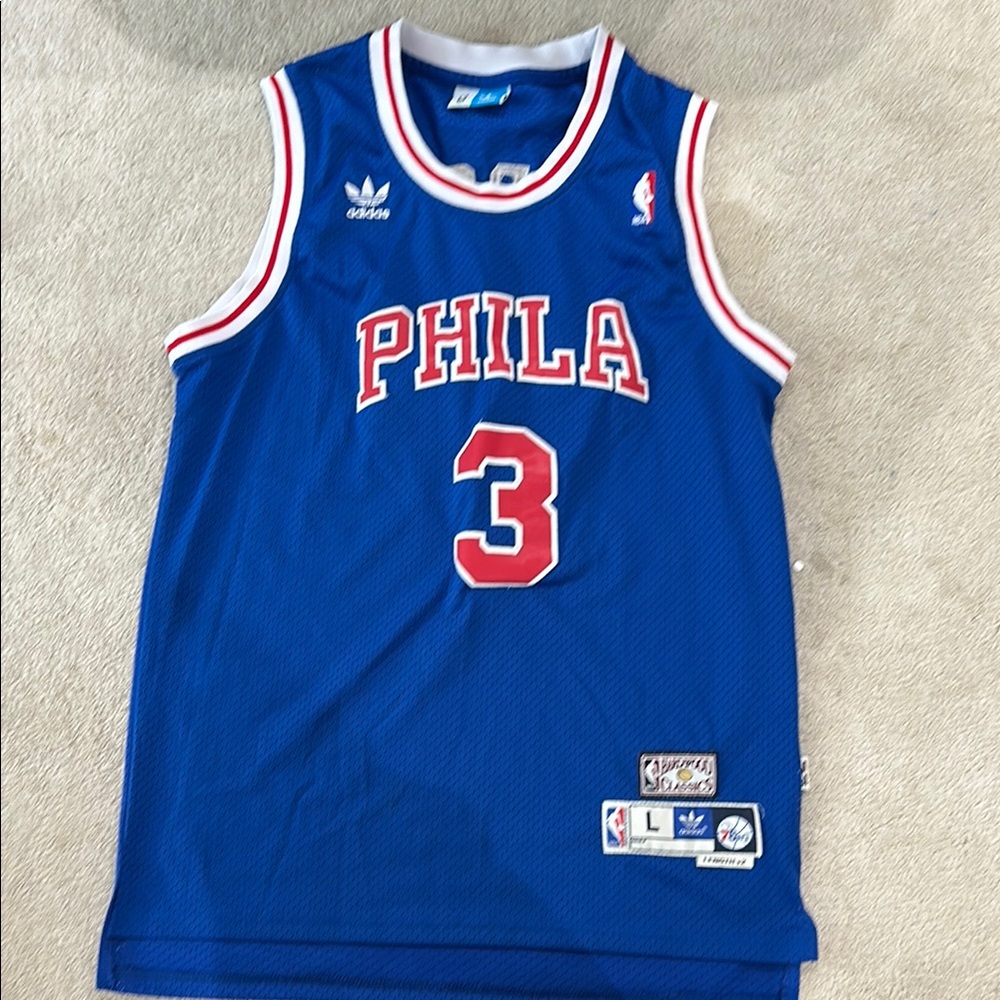 Adidas Blue Philadelphia Iversom Basketball Jersey